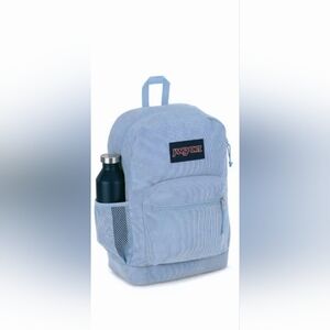Jansport Cross Town Plus Blue Courdoroy Backpack